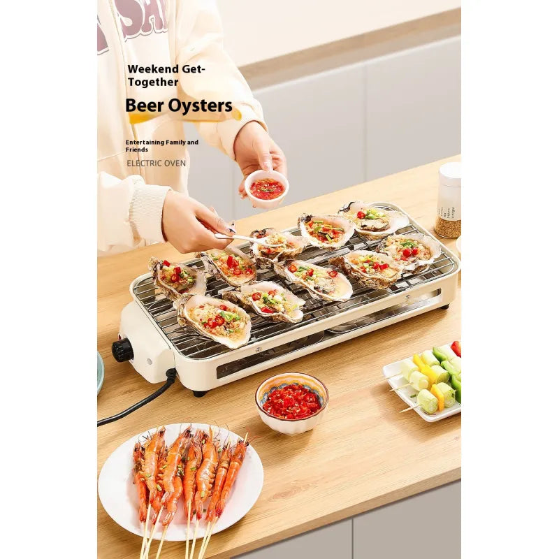 Electric Smoke-Free Household BBQ Grill