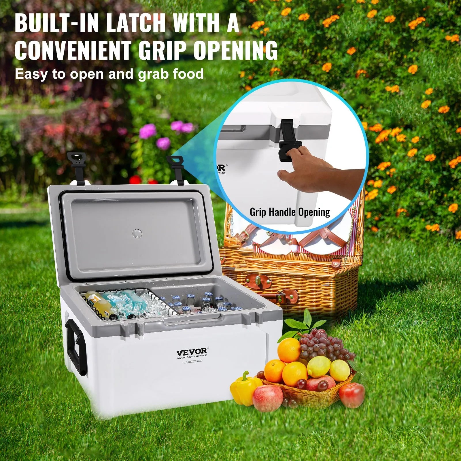52 Qt Insulated Portable Hard Cooler