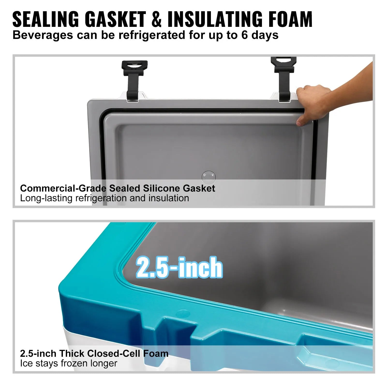 52 Qt Insulated Portable Hard Cooler