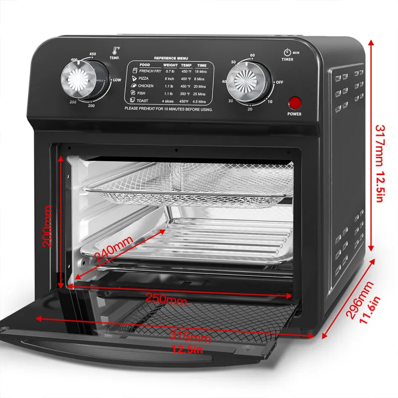 12.5 Qt Air Fryer With Dual Knob Control